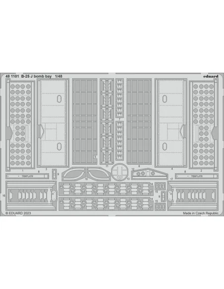 B-25J bomb bay 1/48 HKM, 1/48 - Eduard Accessories 481101