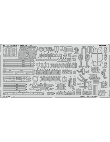 MiG-21bis exterior EDUARD, 1/48 - Eduard Accessories 481103