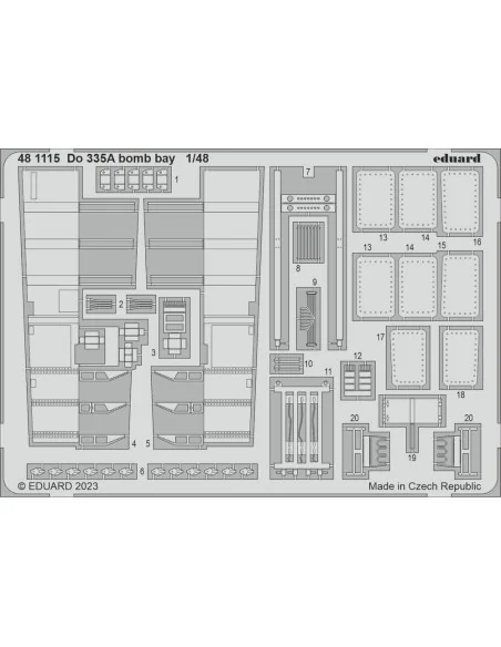 Do 335A bomb bay 1/48 TAMIYA, 1/48 - Eduard Accessories 481115