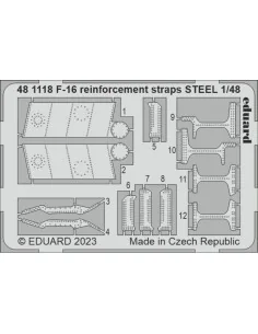 F-16 reinforcement straps STEEL 1/48 KINETIC, 1/48 - Eduard Accesso...