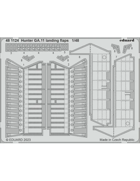Hunter GA.11 landing flaps 1/48 AIRFIX, 1/48 - Eduard Accessories 4...