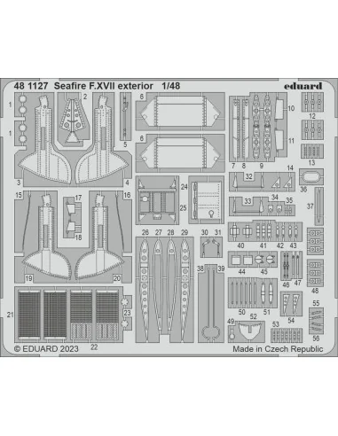 Seafire F.XVII exterior, 1/48 - Eduard Accessories 481127