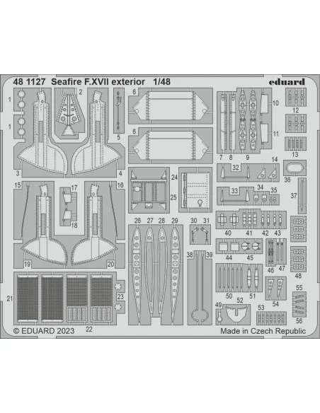 Seafire F.XVII exterior, 1/48 - Eduard Accessories 481127