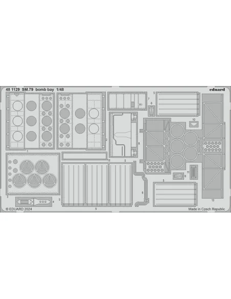 SM.79 bomb bay 1/48 EDUARD, 1/48 - Eduard Accessories 481129
