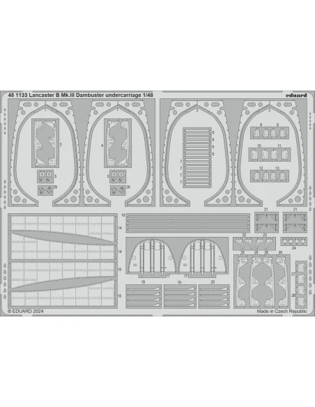 Lancaster B Mk.III Dambuster undercarriage 1/48 HKM, 1/48 - Eduard ...