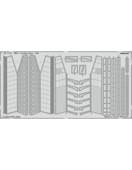 TBD-1 landing flaps HOBBY BOSS, 1/48 - Eduard Accessories 481139