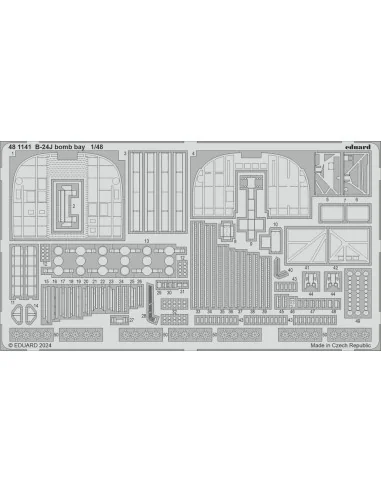B-24J bomb bay, 1/48 - Eduard Accessories 481141