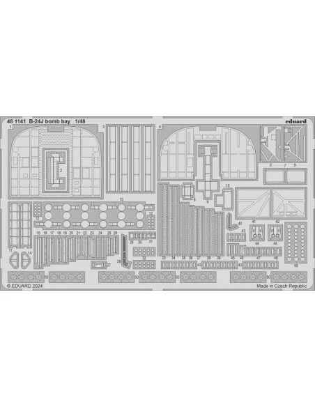 B-24J bomb bay, 1/48 - Eduard Accessories 481141