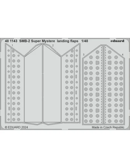 SMB-2 Super Mystere landing flaps, 1/48 - Eduard Accessories 481143
