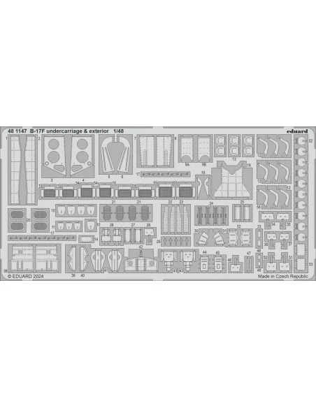 B-17F undercarriage & exterior, 1/48 - Eduard Accessories 481147