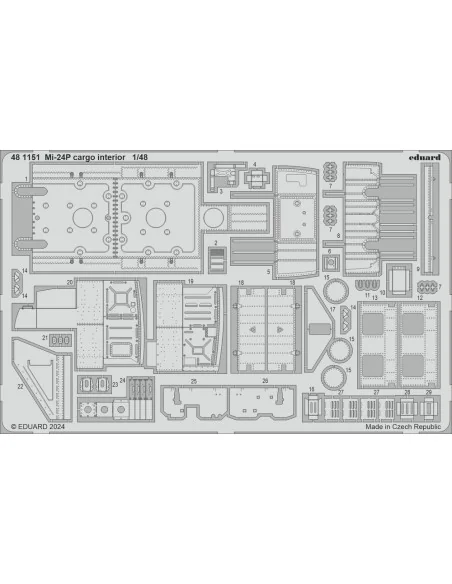 Mi-24P cargo interior, 1/48 - Eduard Accessories 481151