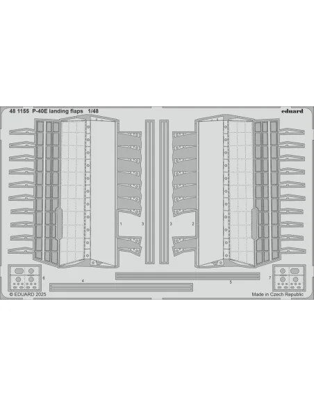 P-40E landing flaps EDUARD, 1/48 - Eduard Accessories 481155