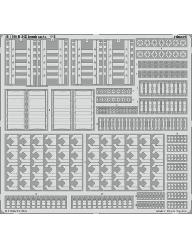 B-24D bomb racks HOBBY BOSS, 1/48 - Eduard Accessories 481158