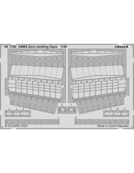 A6M5 Zero landing flaps FINE MOLDS, 1/48 - Eduard Accessories 481160