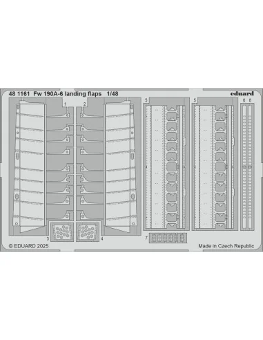 Fw 190A landing flaps EDUARD, 1/48 - Eduard Accessories 481161