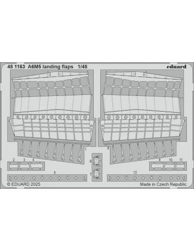 A6M5 landing flaps EDUARD, 1/48 - Eduard Accessories 481163