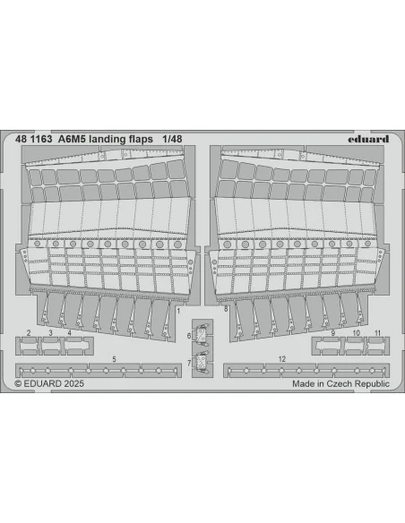 [NO_DESC] A6M5 landing flaps EDUARD, 1/48 - Eduard Accessories 481163