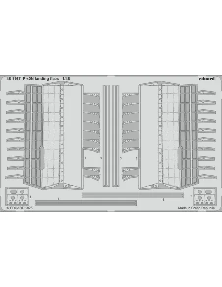 P-40N landing flaps EDUARD, 1/48 - Eduard Accessories 481167