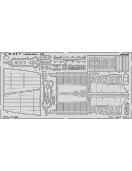 Do 217K undercarriage ICM, 1/48 - Eduard Accessories 481169