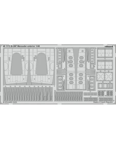 B-26F Marauder exterior ICM, 1/48 - Eduard Accessories 481172