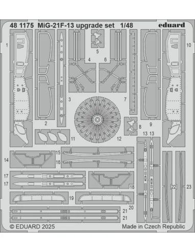 MiG-21F-13 upgrade set 1/48 for Eduard, 1/48 - Eduard Accessories 4...