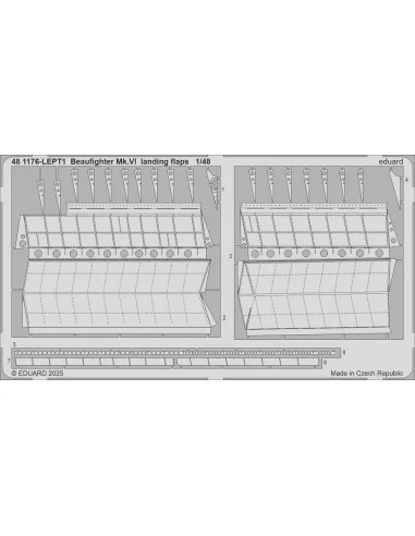 Beaufighter Mk.VI landing flaps for Revell, 1/48 - Eduard Accessori...
