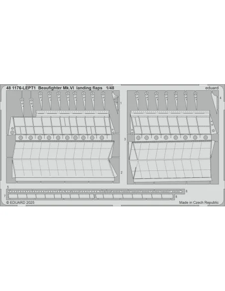 Beaufighter Mk.VI landing flaps for Revell, 1/48 - Eduard Accessori...