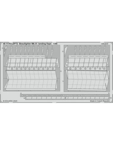 Beaufighter Mk.VI landing flaps for Revell, 1/48 - Eduard Accessori...