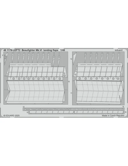 Beaufighter Mk.VI landing flaps for Revell, 1/48 - Eduard Accessori...
