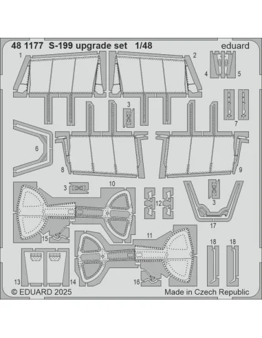 S-199 upgrade set for Eduard, 1/48 - Eduard Accessories 481177