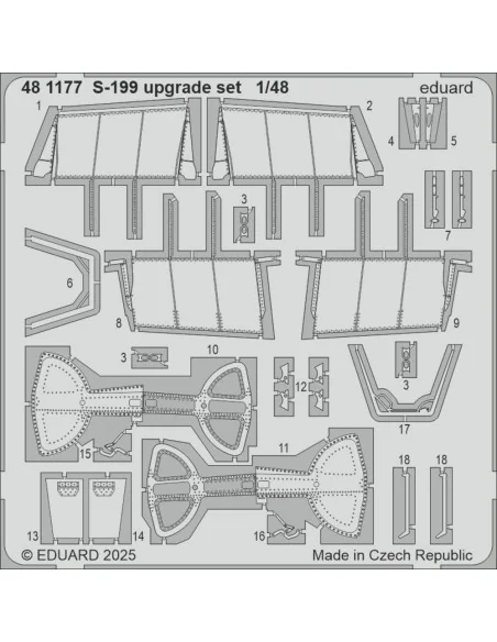 S-199 upgrade set for Eduard, 1/48 - Eduard Accessories 481177