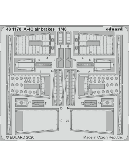 A-4C air brakes for Hobby Boss, 1/48 - Eduard Accessories 481178