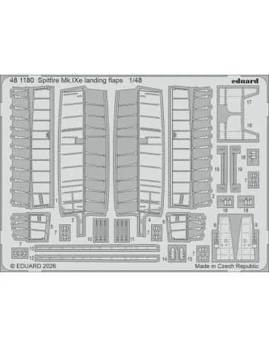 Spitfire Mk.IXe landing flaps for Airfix, 1/48 - Eduard Accessories...