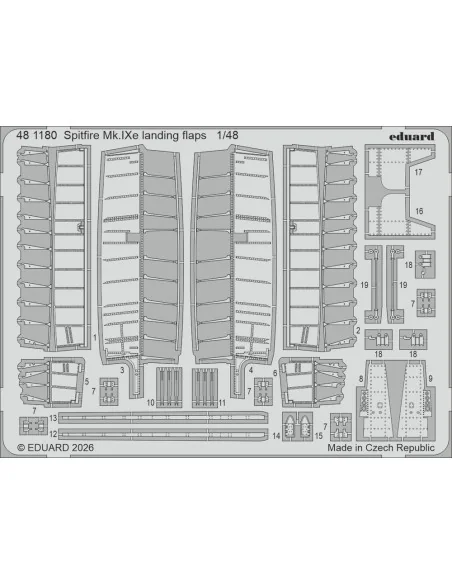 Spitfire Mk.IXe landing flaps for Airfix, 1/48 - Eduard Accessories...