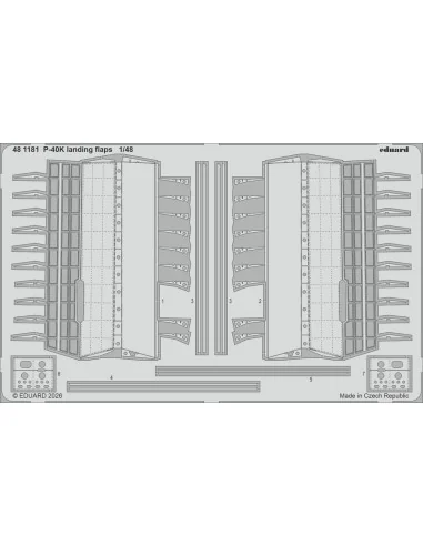 P-40K landing flaps for Eduard, 1/48 - Eduard Accessories 481181