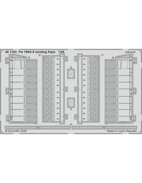 Fw 190A-8 landing flaps for Hobby Boss, 1/48 - Eduard Accessories 4...
