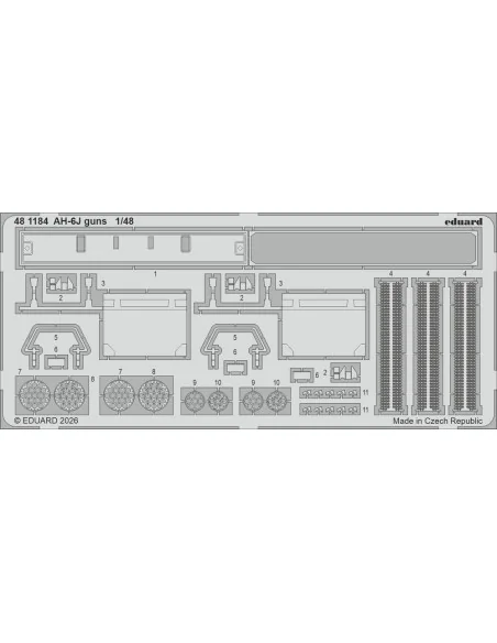 AH-6J guns for ICM, 1/48 - Eduard Accessories 481184