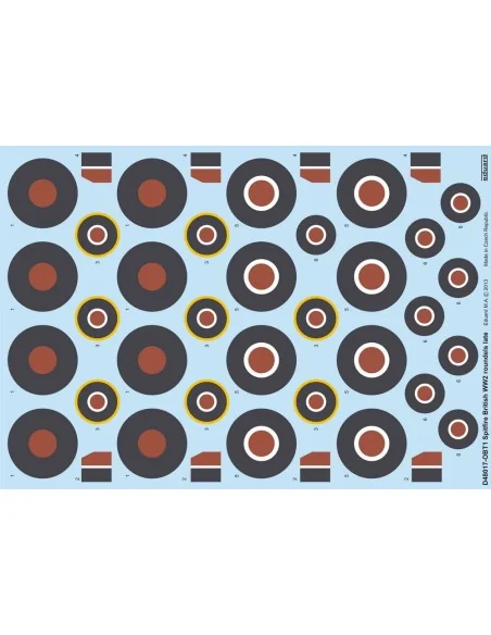 Spitfire British WW2 roundels late, 1/48 - Eduard Accessories D48017
