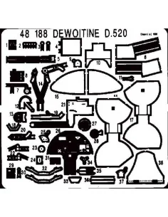 Dewoitine D-520, 1/48 - Eduard Accessories 48188