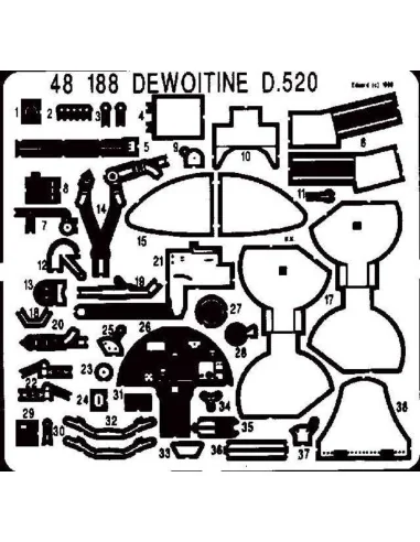 Dewoitine D-520, 1/48 - Eduard Accessories 48188