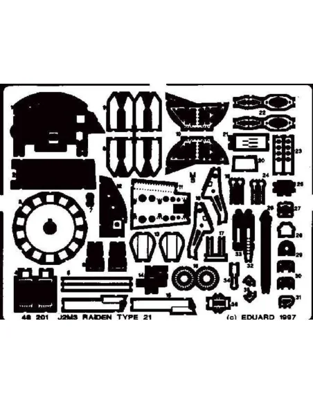 J2M3 Raiden type 21, 1/48 - Eduard Accessories 48201