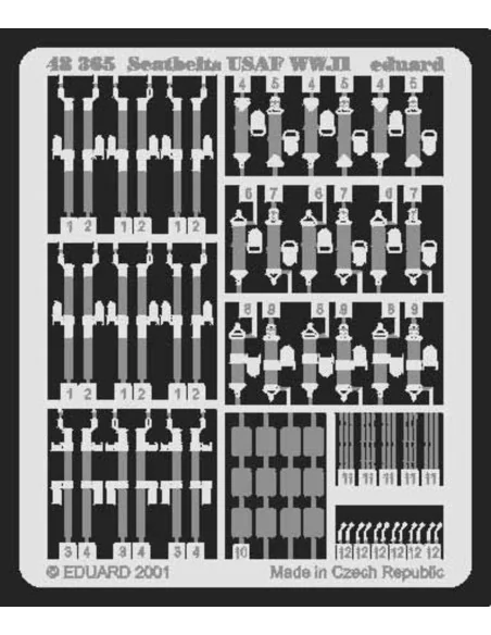 [NO_DESC] Seatbelts USAF WWII, 1/48 - Eduard Accessories 48365