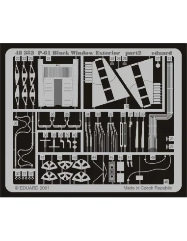 P-61 Black Widow Exterior, 1/48 - Eduard Accessories 48383