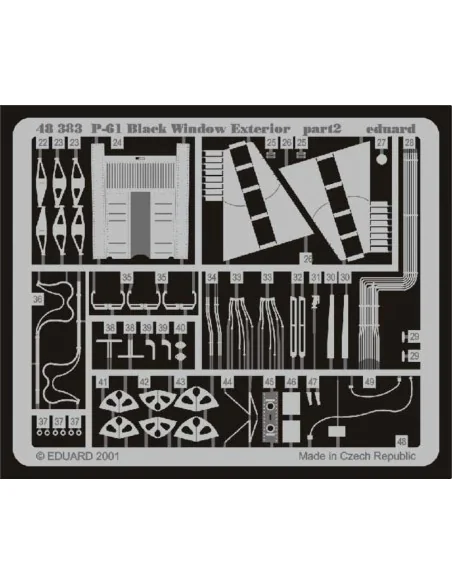 [NO_DESC] P-61 Black Widow Exterior, 1/48 - Eduard Accessories 48383