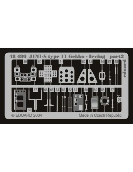 [NO_DESC] J1N1-S Type 11 Gekko-Irving, 1/48 - Eduard Accessories 48480