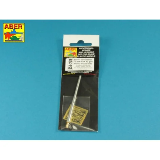 Barrel for German 75mm PaK 40 gun without muzzle brake, 1/35 - Aber... Barrel for German 75mm PaK 40 gun without muzzle brake, 1/35 - Aber...