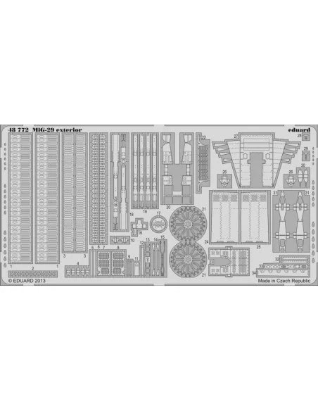 MiG-29 exterior for GWH, 1/48 - Eduard Accessories 48772