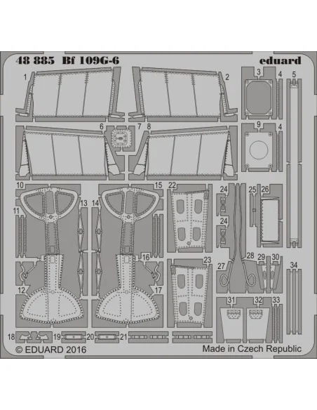 Bf109G-6 for Eduard, 1/48 - Eduard Accessories 48885