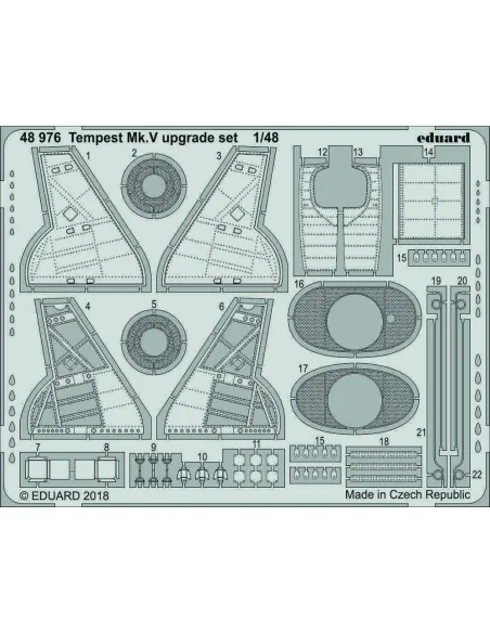 Tempest Mk.V upgrade set for Eduard, 1/48 - Eduard Accessories 48976