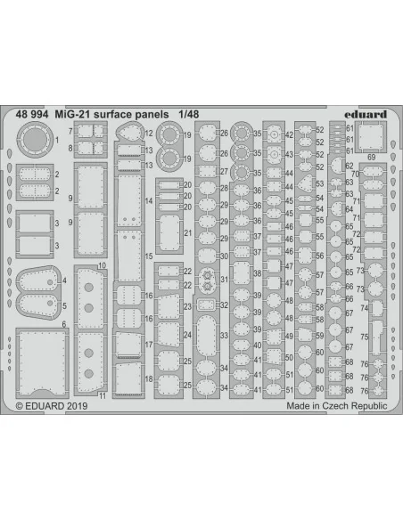 [NO_DESC] MiG-21 surface panels for Eduard, 1/48 - Eduard Accessori...